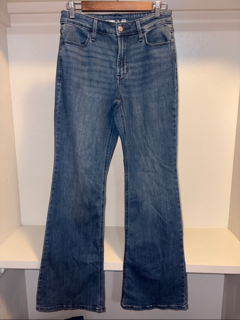 Old Navy Blue Flare Wide-Leg Jeans
